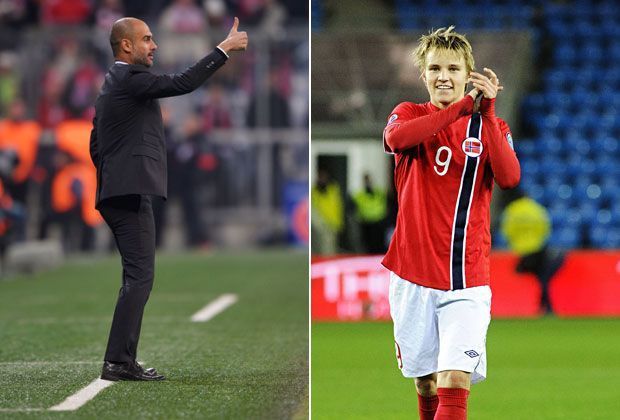 
                <strong>Auch Pep findet Ödegaard gut</strong><br>
                ... der deutsche Rekordmeister FC Bayern mit Chefcoach Pep Guardiola würden Martin Ödegaard gerne verpflichten. Aber da sind die beiden deutschen Top-Klubs nicht alleine - Ödegaard ist internationel sehr begehrt. Doch wer ist dieser norwegische Wunderknabe eigentlich?
              