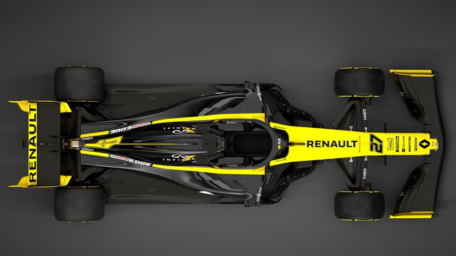 
                <strong>Formel-1-Autos 2019: Renault F1 Team</strong><br>
                Das gute Stück hört auf den Namen R.S.19. Gesteuert wird es von Niko Hülkenberg und dem von Red Bull abgeworbenen Australier Daniel Ricciardo. In Sachen Fahrerpaarung muss sich Renault also hinter keinem Rennstall verstecken.
              