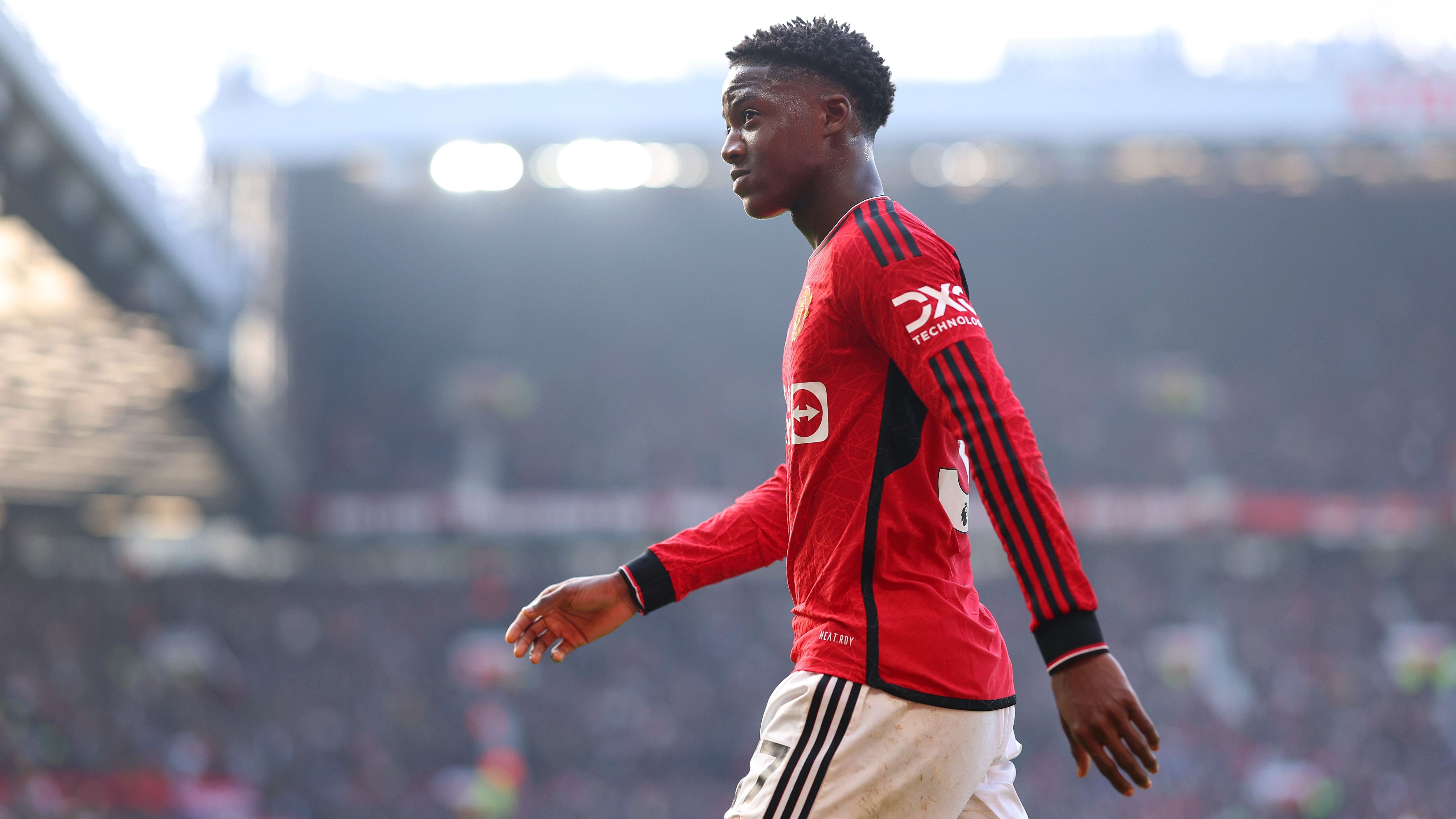 <strong>Platz 13: Kobbie Mainoo (Manchester United)</strong><br>Marktwertsteigerung: 34,2&nbsp;Millionen Euro<br>Aktueller Marktwert: 35 Millionen Euro<br>Position: Zentraler Mittelfeldspieler<br>Alter: 18 Jahre