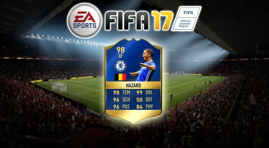 
                <strong>Auswechselspieler Linker Flügel: Eden Hazard (FC Chelsea)</strong><br>
                Wertsteigerung: 88 (89) -> 98
              