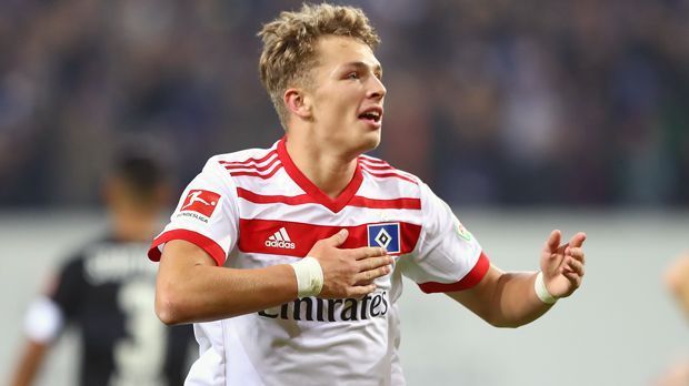 
                <strong>Jan-Fiete Arp </strong><br>
                Verein: Hamburger SVPosition: MittelstürmerAlter: 18 JahreNationalität: Deutschland
              