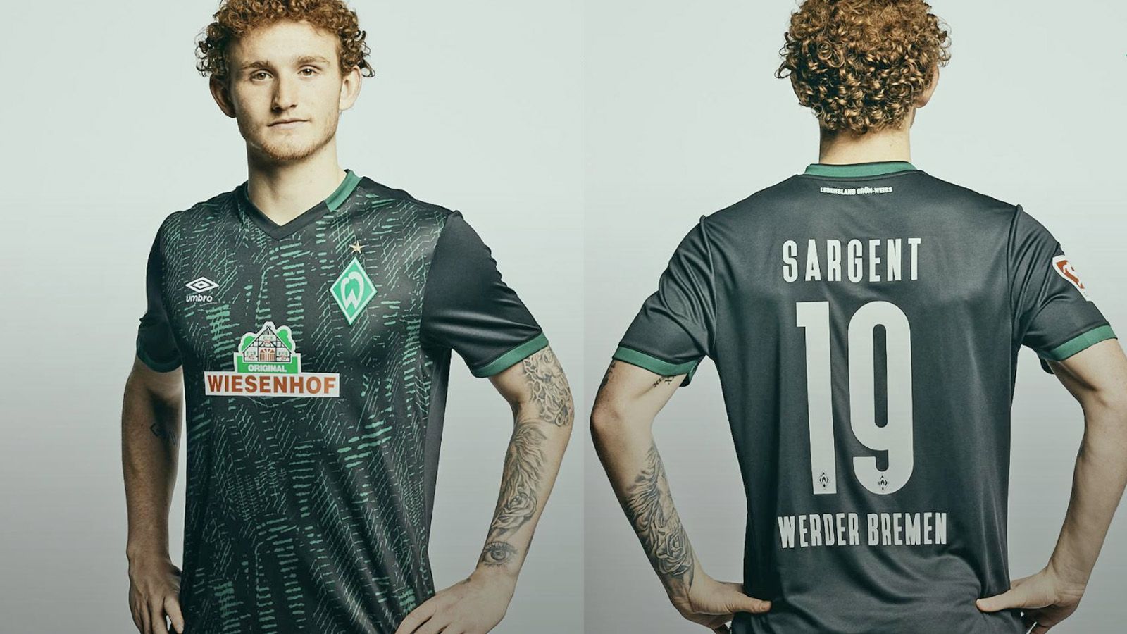 
                <strong>SV Werder Bremen (Ausweichtrikot)</strong><br>
                Nach dem traditionellen grünen Heimtrikot und einem Auswärtsjersey ganz in weiß hat der SV Werder Bremen auch das dritte neue Design für die Saison 2019/2020 präsentiert. Das Ausweichshirt der Weder-Profis bekommt eine dunkelgrüne Musterung, die leicht an einen "Dschungel"- oder "Schlangen"-Look erinnert. 
              