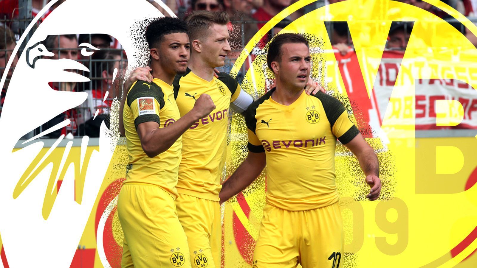 
                <strong>Effektive Dortmunder bleibt Bayern auf den Fersen</strong><br>
                Borussia Dortmund bleibt dem FC Bayern weiter auf den Fersen. Wie schon beim 2:1 gegen Mainz in der vergangenen Woche bekleckerten sich die Schwarz-Gelben beim SC Freiburg anfangs nicht mit Ruhm. Doch spätestens nach dem 2:0 platzte der Knoten dann doch noch. Und so stellte die effektive Offensive deutliche Schwächen in der Verteidigung in den Schatten. Die BVB-Stars in der Einzelkritik.
              