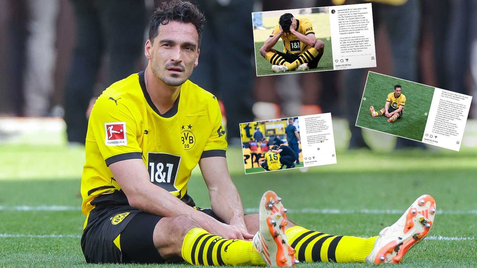 
                <strong>Mats Hummels bedankt sich bei BVB-Fans</strong><br>
                Mats Hummels hat sich via Instagram bei den Fans von Borussia Dortmund für deren Unterstützung nach dem dramatischen Saison-Finale bedankt. Am Tag nach der vergebenen Meisterschaft schrieb der Verteidiger in einem langen Post an die BVB-Anhänger: "Die Reaktion von euch im Stadion war genau das, was diesen Verein ausmacht. Klar waren erst alle enttäuscht und wussten nicht wohin mit den Emotionen. Und trotzdem blieb das Stadion beinahe komplett gefüllt und eure Anfeuerungen und Aufmunterungsversuche waren außergewöhnlich." Auch nach dem Verlassen des Signal-Iduna-Parks habe er nur aufbauende Worte zu hören bekommen. Abschließend versprach er: "Wir kommen wieder."
              