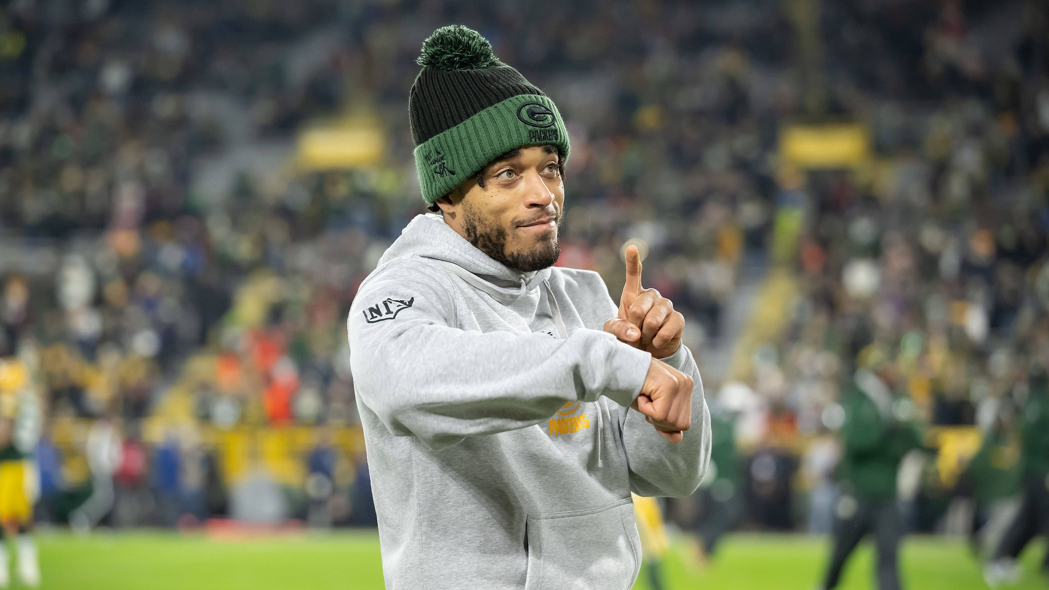 <strong>Cornerback: Jaire Alexander</strong><br><strong>Letztes Team:</strong> Green Bay Packers<br><strong>Alter zum Saisonstart:</strong>&nbsp;28<br><strong>Vorheriges Durchschnittsgehalt:</strong>&nbsp;21 Millionen US-Dollar<br><strong>Gerüchte zu:</strong> Buffalo Bills
