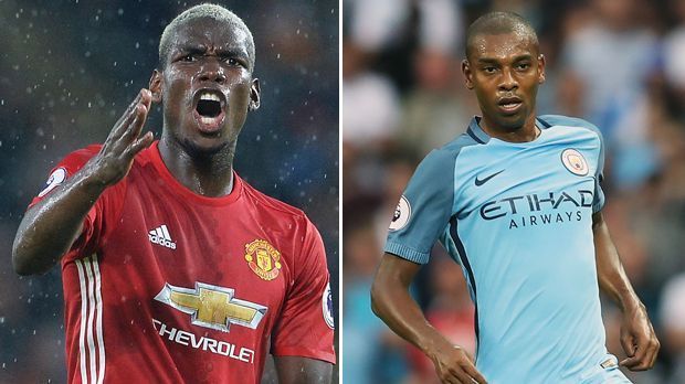 
                <strong>Defensives Mittefeld - Paul Pogba vs. Fernandinho</strong><br>
                Paul Pogba vs. Fernandinho: 105 Millionen Euro legte United im Sommer für Pogba hin - neuer Weltrekord. Der EM-Teilnehmer aus Frankreich zeigte auch schon in den ersten Auftritten seine Extraklasse. Fernandinho ist eher ein Abräumer alter Schule und deshalb vor allem im Aufbauspiel nicht so wertvoll wie Pogba. Punkt für United. Stand: 4:4
              