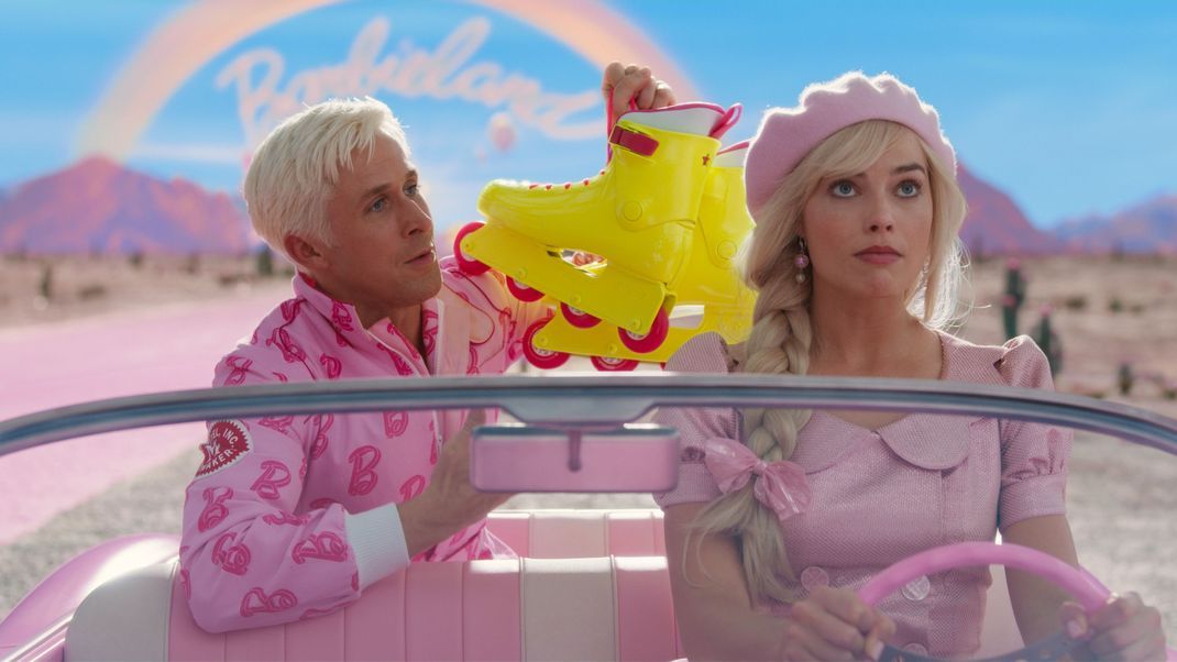 Ryan Gosling und Margot Robbie im Film "Barbie".