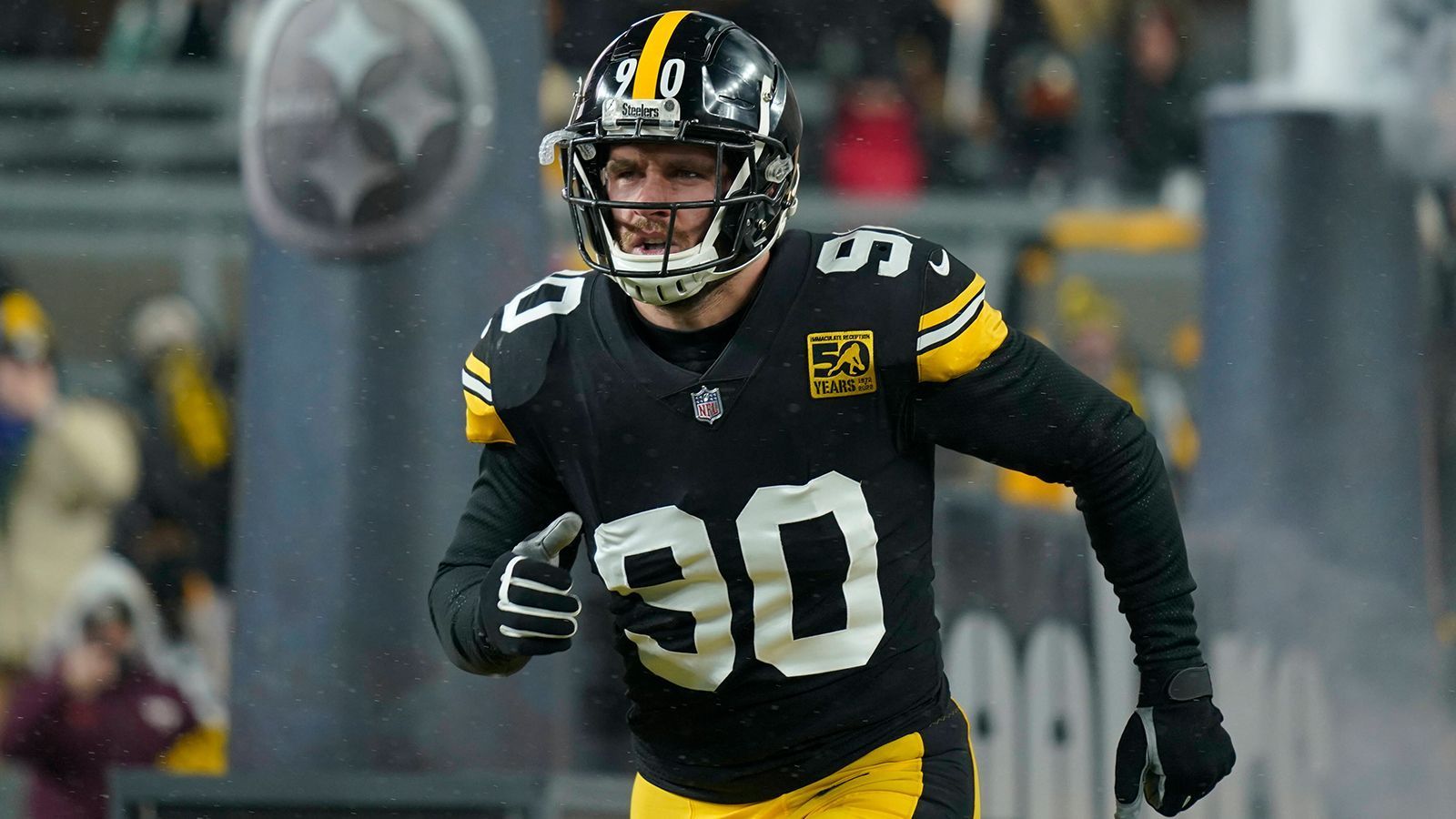 
                <strong>T.J. Watt </strong><br>
                &#x2022; vollständiger Name: Trent Jordan Watt<br>&#x2022; Team: Pittsburgh Steelers<br>&#x2022; Position: Linebacker<br>
              