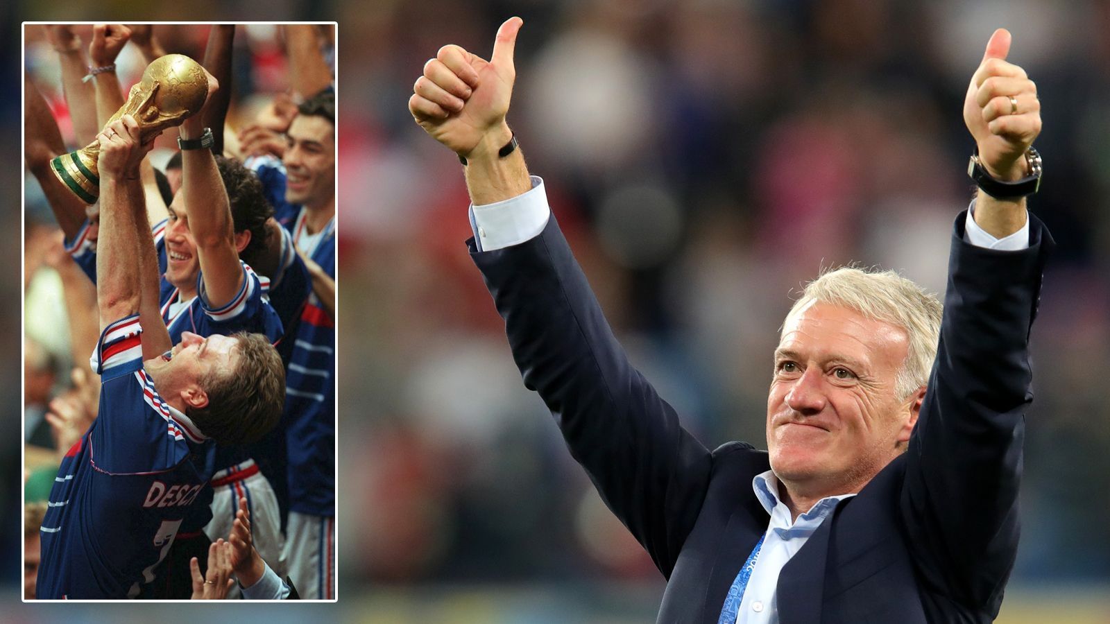 
                <strong>Deschamps könnte Geschichte schreiben</strong><br>
                In Franz Beckenbauer und Mario Zagallo gab es bislang erst zwei Fußball-Persönlichkeiten, die sowohl als Spieler wie auch als Trainer Weltmeister wurden. Didier Deschamps könnte nun der Dritte im Bunde werden - da muss man doch die Daumen drücken.  
              