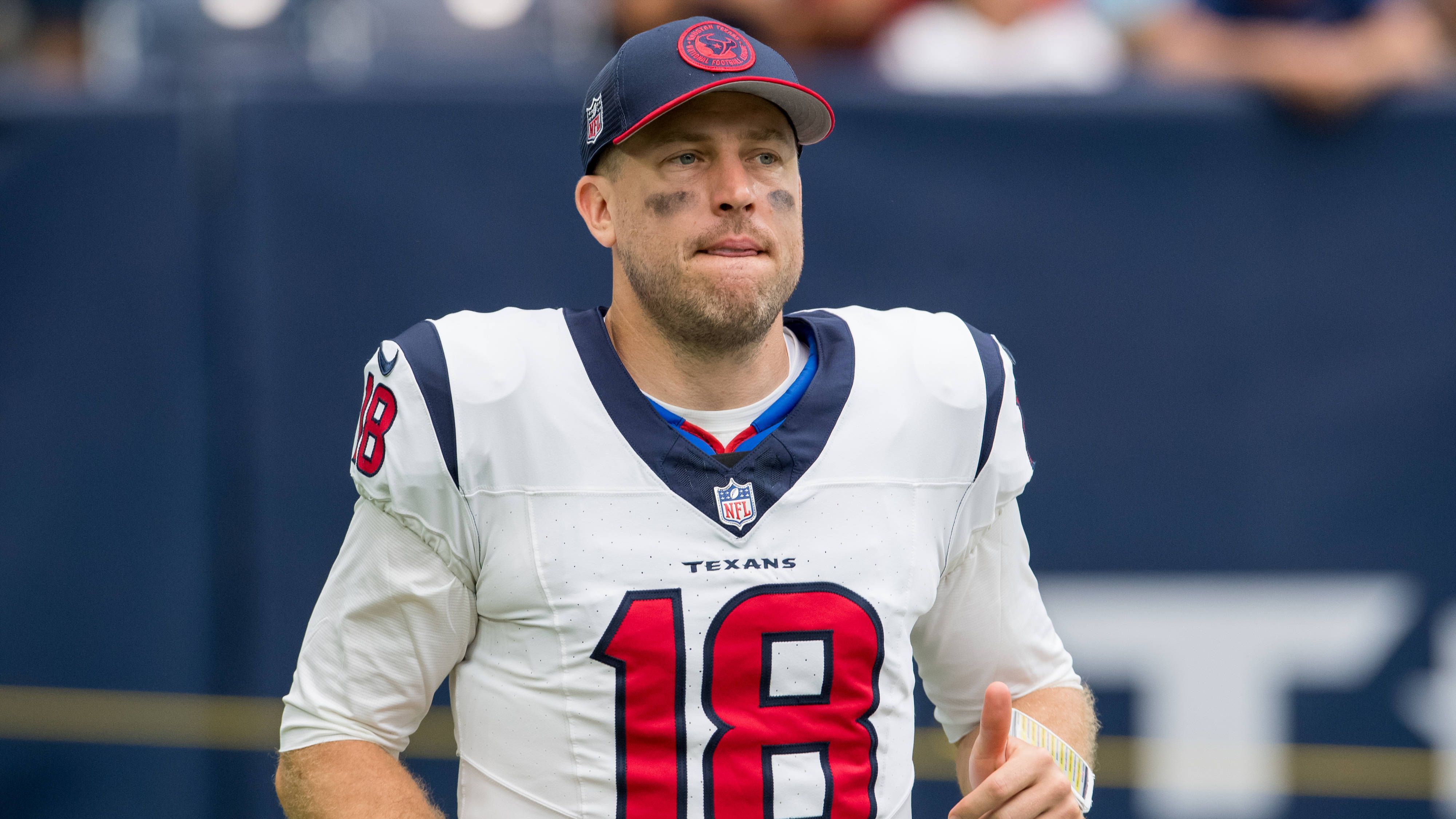 <strong>Case Keenum (Houston Texans)</strong><br>Keenum ist ein bekanntes Gesicht in Minnesota: 2017 führte er die Vikings unerwartet bis ins NFC Championship Game, außerdem coachte Kevin O'Connell ihn 2019 in Washington. Der 35-Jährige lief in den vergangenen drei Jahren allerdings nur zweimal als Starter auf. In Houston ist er QB3 hinter Stroud und Mills, sodass die Texans durchaus offen für einen Trade sein sollten.