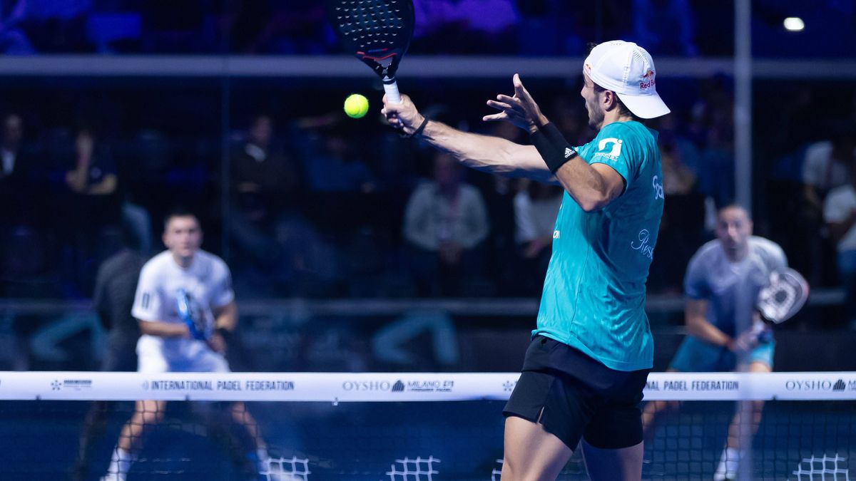 Alejandro Galan (ESP) during Milano Premiere Padel P1 at Allianz Cloud Arena in Milan, Italy on October 10, 2025 during OYSHO Milano Premier Padel P1, Padel match in Milan, Italy, October 10 2025 P...