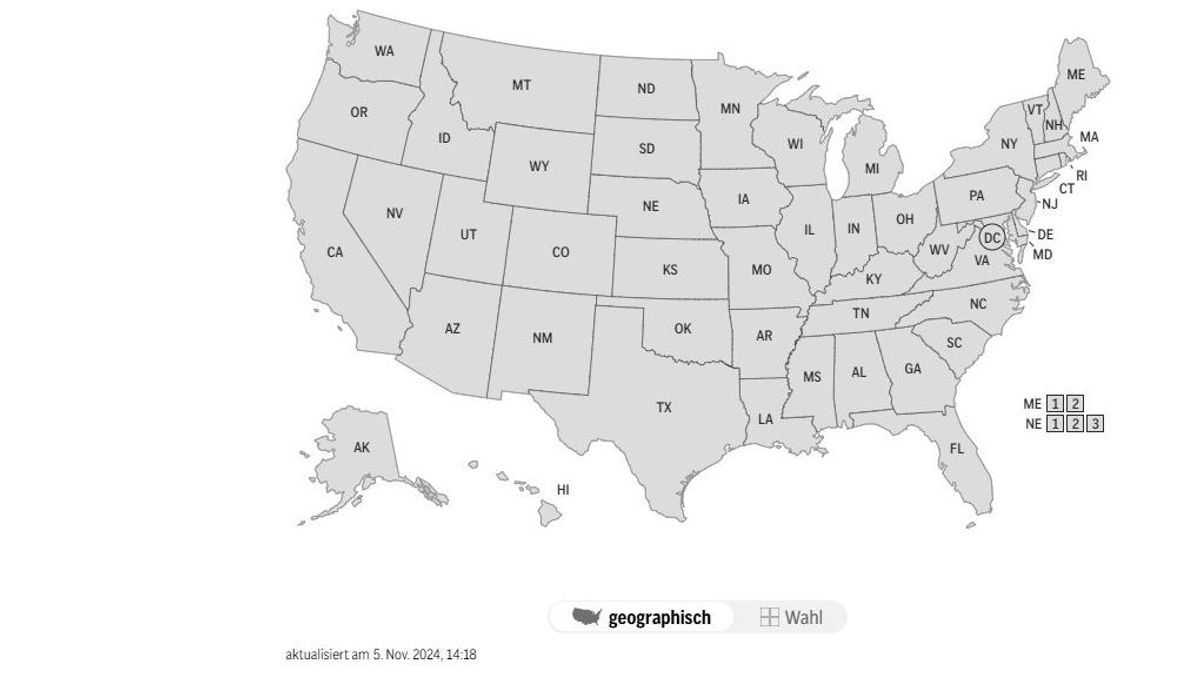 US-Wahlkarte NEU