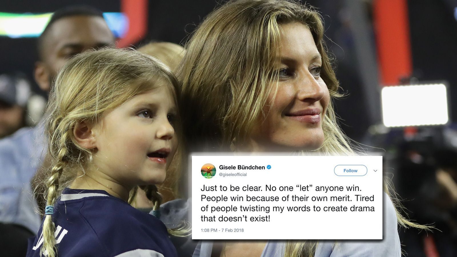 
                <strong>Gisele Bündchen wird 40 Jahre alt</strong><br>
                Den Super Bowl 2018 gewannen bekanntlich die Philadelphia Eagles gegen die New England Patriots. Viral ging danach, wie Bündchen die gemeinsamen Kinder nach der Niederlage des Vaters tröstete. "Daddy hat schon fünfmal gewonnen, die Eagles haben noch nie den Super Bowl gewonnen. Manchmal muss man auch die anderen gewinnen lassen", sagte das Model laut "USA Today" zu ihrer damals fünfjährigen Tochter Vivian. Dass die Patriots Bündchens Ausführungen zufolge die Eagles gewinnen lassen hatten, rief Kritiker auf den Plan. Selbst Hollywood-Schauspielerin Whoopy Goldberg mischte sich ein und sagte, dass dies der Leistung der Eagles nicht gerecht werde. Das letzte Wort hatte aber mal wieder Gisele. "Ich bin es leid, dass Leute mir die Worte im Mund umdrehen, um ein Drama zu schaffen, das es nicht gibt", sagte sie.
              