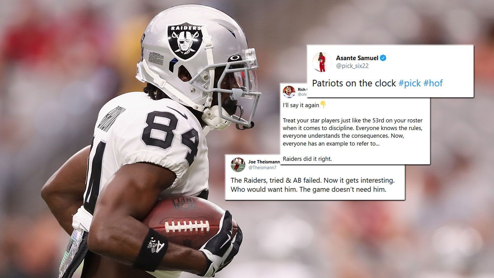 
                <strong>Netzreaktionen zur Entlassung von Antonio Brown</strong><br>
                Die Antonio-Brown-Saga endete am Samstag mit einem Paukenschlag, die Oakland Raiders entließen den Star-Receiver. Einige NFL-Legenden haben sich bereits bei Twitter geäußert - und meist wenig Verständnis für "AB" gezeigt. Die Netzreaktionen.
              