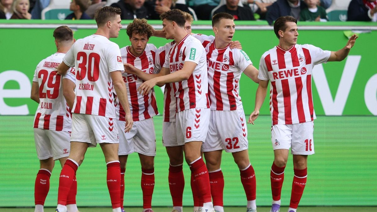 Kölner Spieler in Wolfsburg