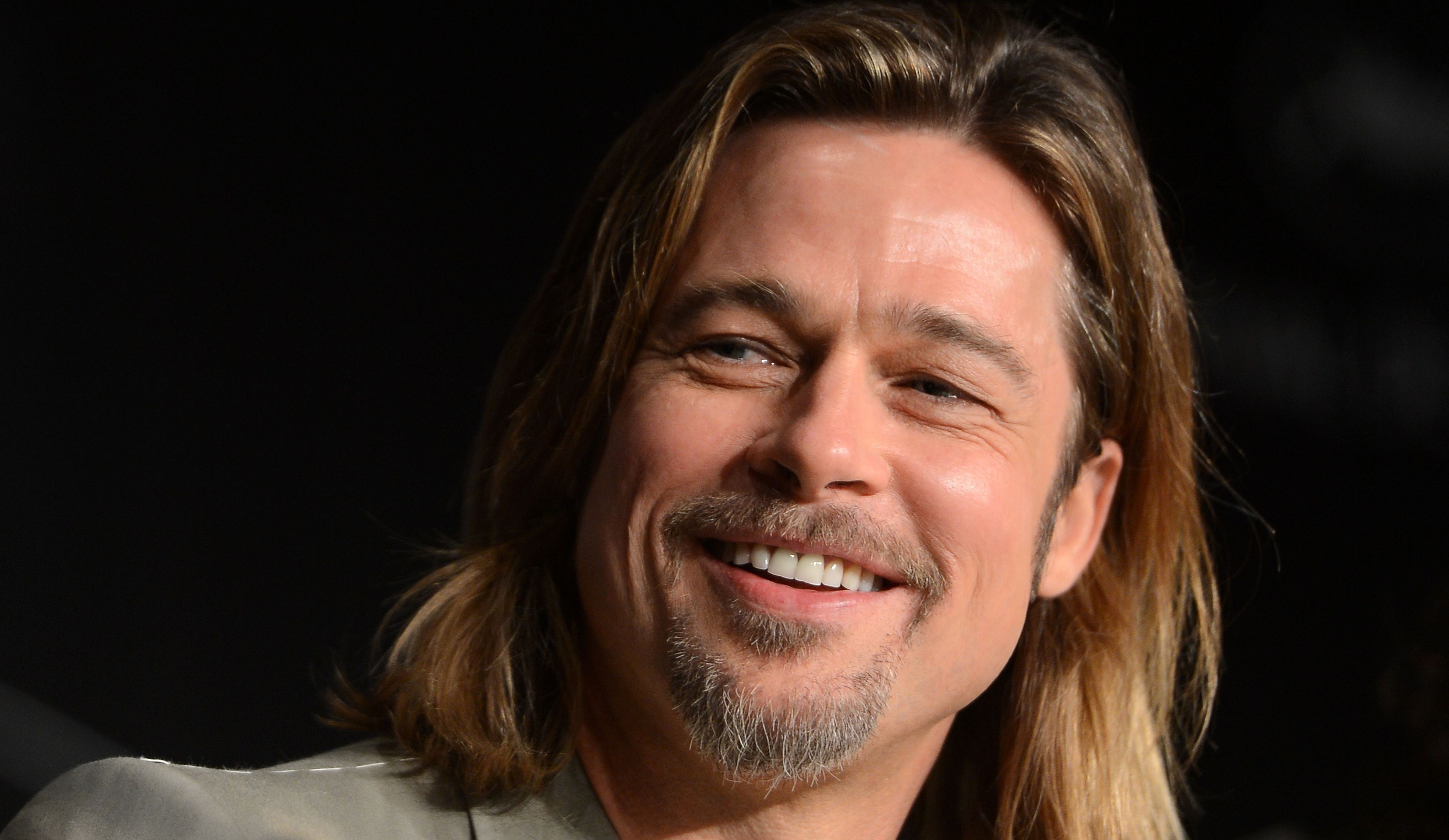 Schauspieler Brad Pitt (48) auf einer Pressekonferenz im Mai 2012