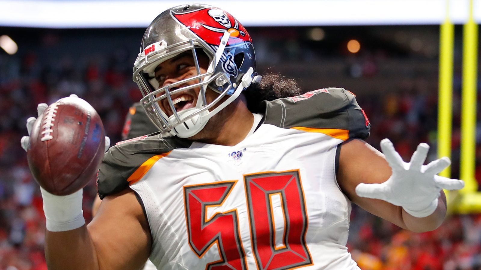 
                <strong>Vita Vea (12. Pick, Tampa Bay Buccaneers) </strong><br>
                &#x2022; Defensive Tackle/Nose Tackle -<br>&#x2022; Fifth Year Option: Gezogen -<br>&#x2022; Gehalt: 7 638 000 Dollar<br>
              