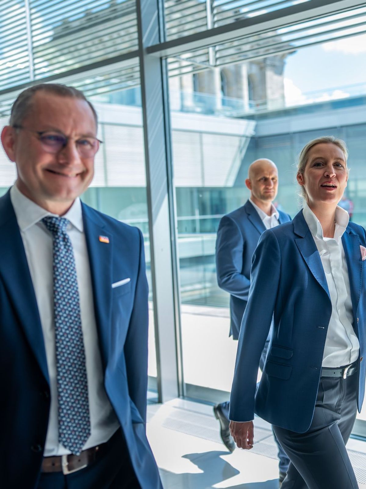 AfD-Chefs Tino Chrupalla (l.) und Alice Weidel (Archivbild)