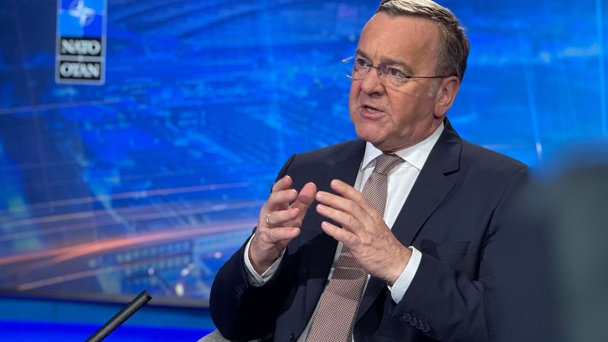 Verteidigungsminister Pistorius bei Interview mit dpa