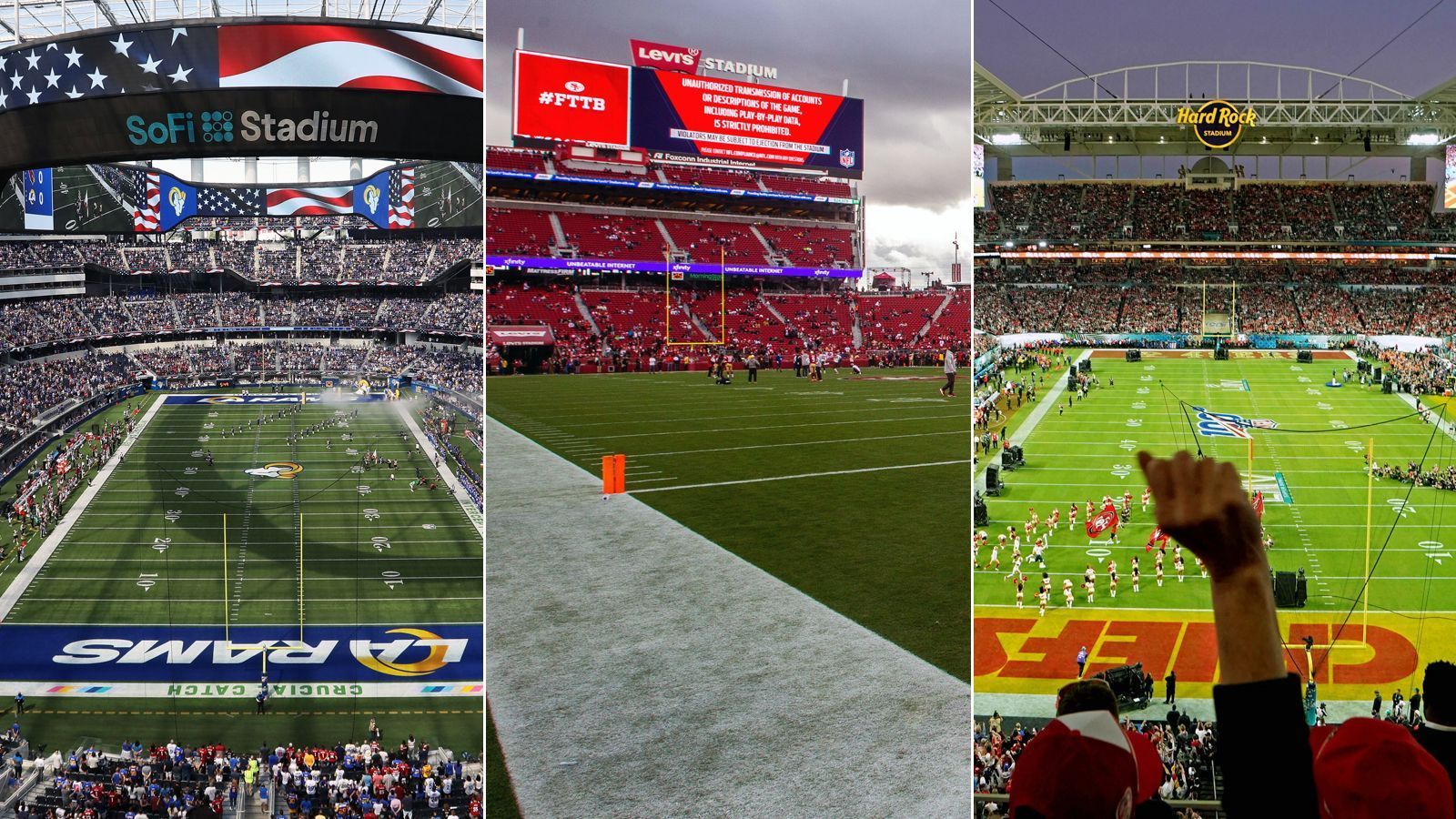 <strong>NFL: Die Gastgeber-Städte des Super Bowls</strong><br>2025 geht es nach New Orleans, 2026 nach Santa Clara und 2027 findet das Endspiel der NFL in Los Angeles statt. <em><strong>ran</strong></em> zeigt, in welchen Städten der Super Bowl bislang am häufigsten ausgetragen wurde. (Zukünftige Standorte einberechnet/Stand: Mai 2024)
