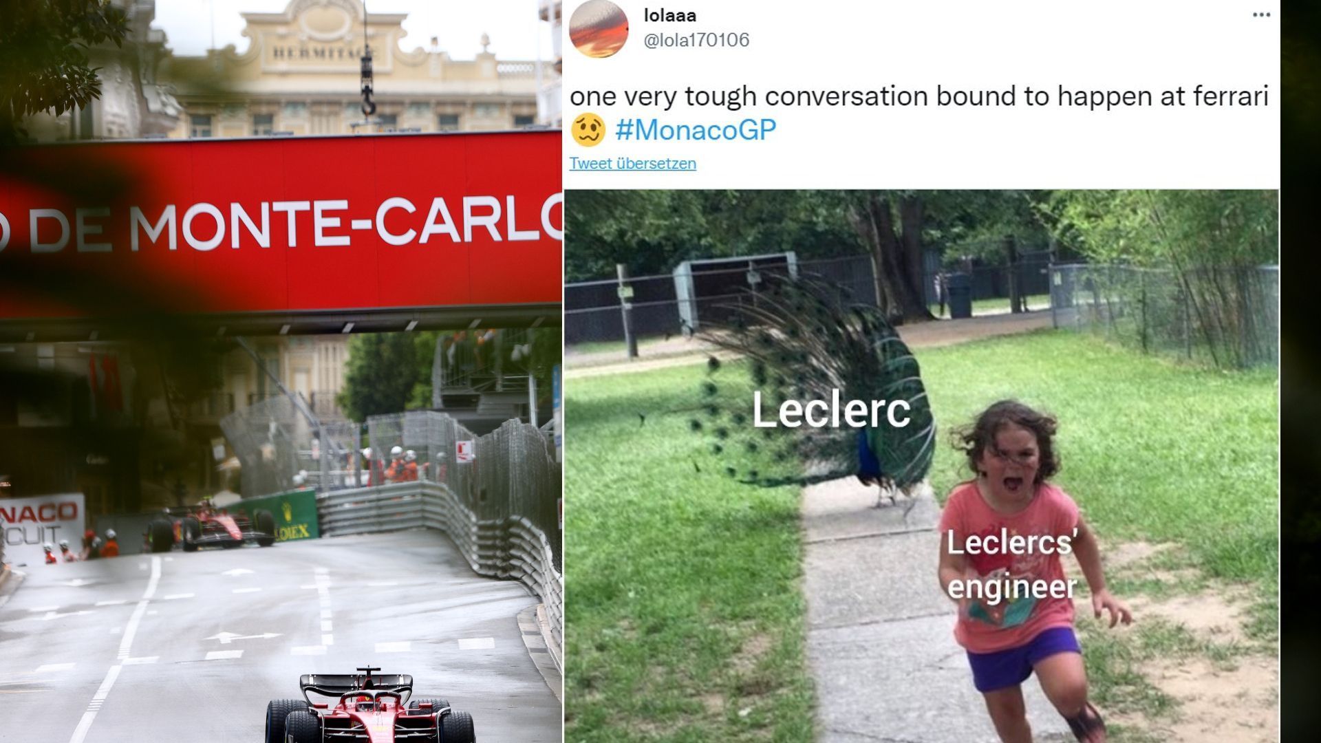 
                <strong>So reagiert das Netz auf den Monaco-GP</strong><br>
                "lola170106" kann sich vorstellen, dass man sich bei Ferrari vor Charles Leclerc in Acht nehmen muss.
              