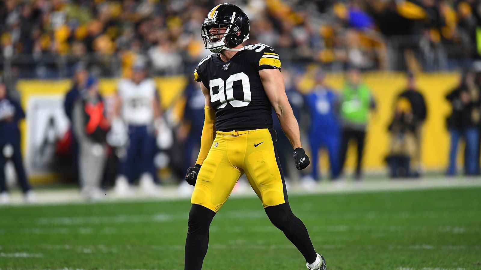 
                <strong>AFC: Outside Linebacker </strong><br>
                T.J. Watt (Bild; Pittsburgh Steelers)Von Miller (Denver Broncos)Matthew Judon (Baltimore Ravens)
              