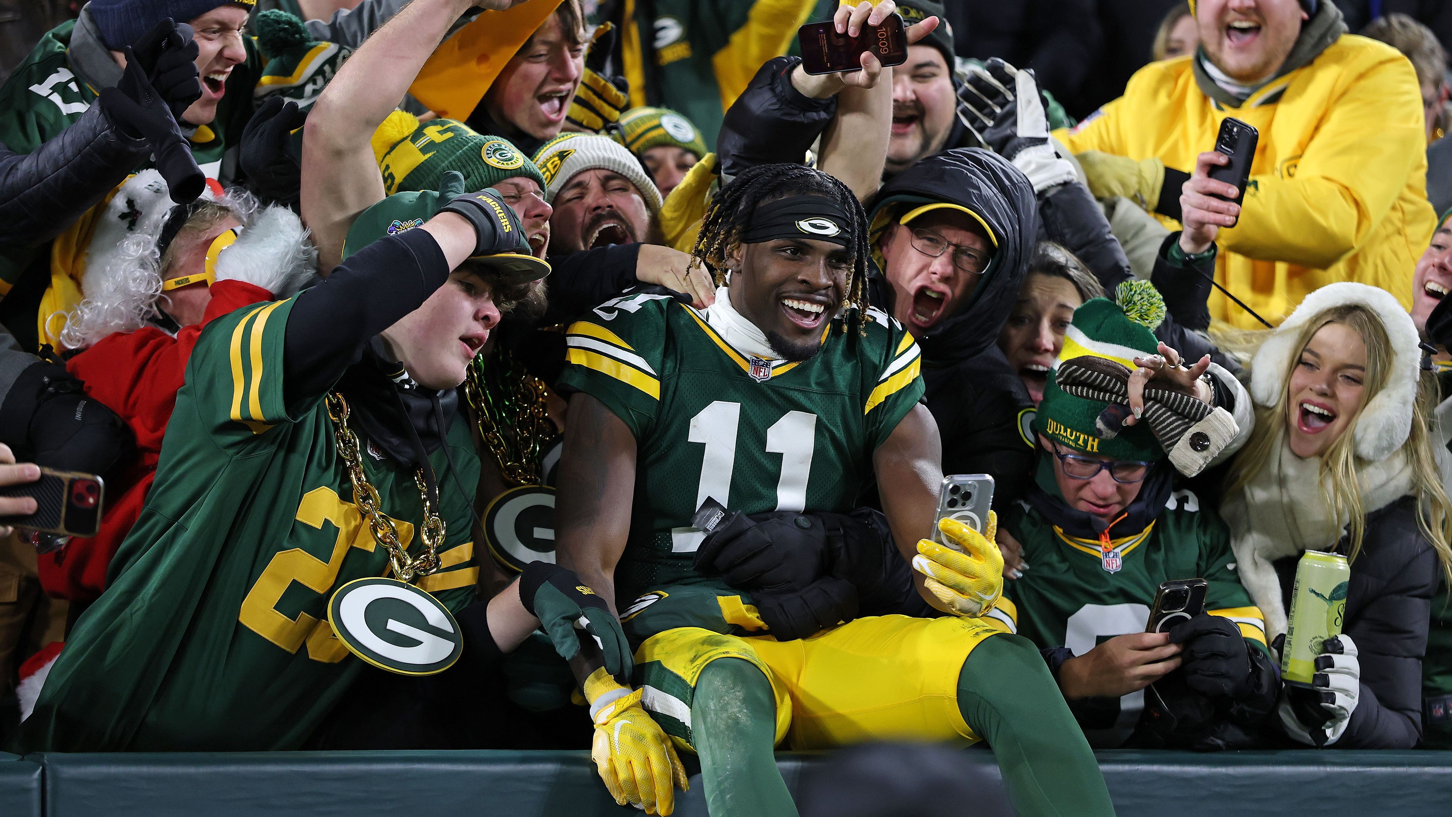 <strong>Green Bay Packers</strong><br>Saison 2024<br>Am 24.12.2024 im Spiel gegen die New Orleans Saints<br>Endergebnis: 34-0