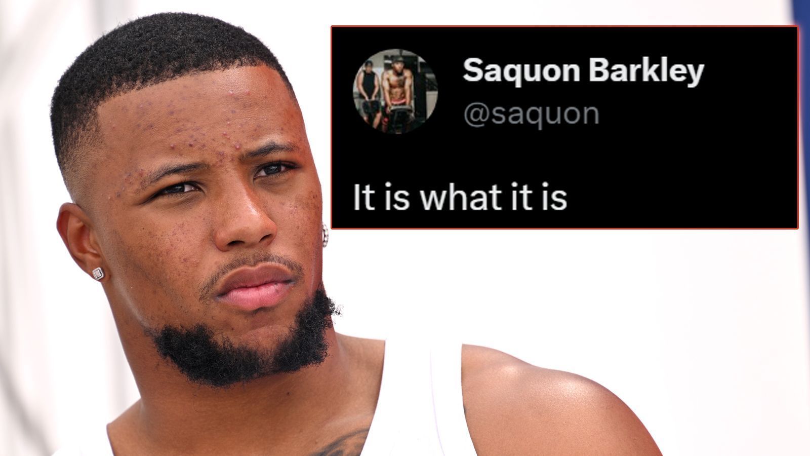 
                <strong>Saquon Barkley</strong><br>
                Saquon Barkley, der von der ganzen Thematik aktuell betroffen ist, kommentiert die gescheiterten Verhandlungen mit den New York Giants so: "Es ist, wie es ist."
              