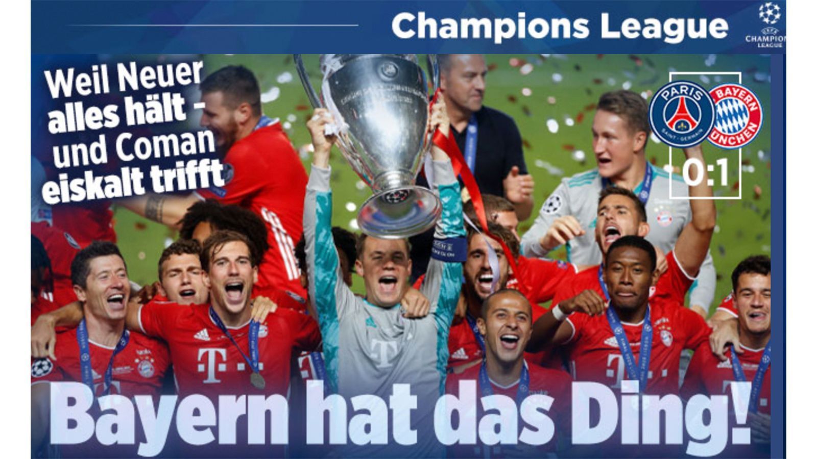 
                <strong>Deutschland</strong><br>
                Bild: Bayern hat das Ding!
              