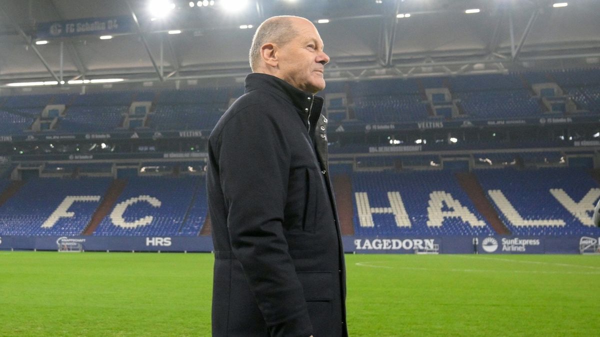 Zu Besuch auf Schalke: Olaf Scholz