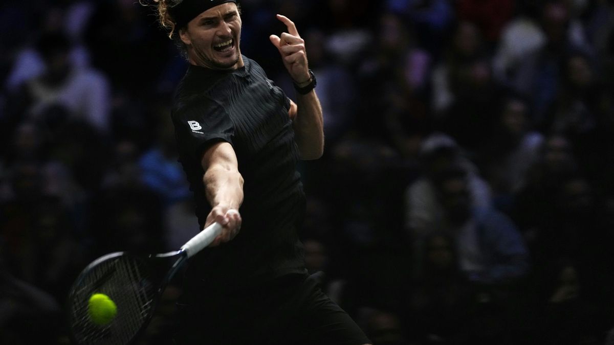 Alexander Zverev bei einer kraftvollen Vorhand