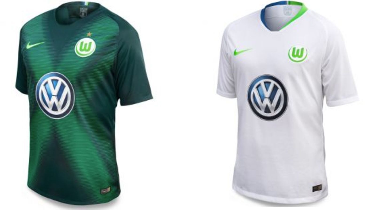 
                <strong>VfL Wolfsburg</strong><br>
                Ein Satz mit X? Die Wolfsburg-Fans hoffen, dass das trotz des X auf dem Heimtrikot nicht dazu kommt. Klassisch weiß ist das Auswärtstrikot.
              