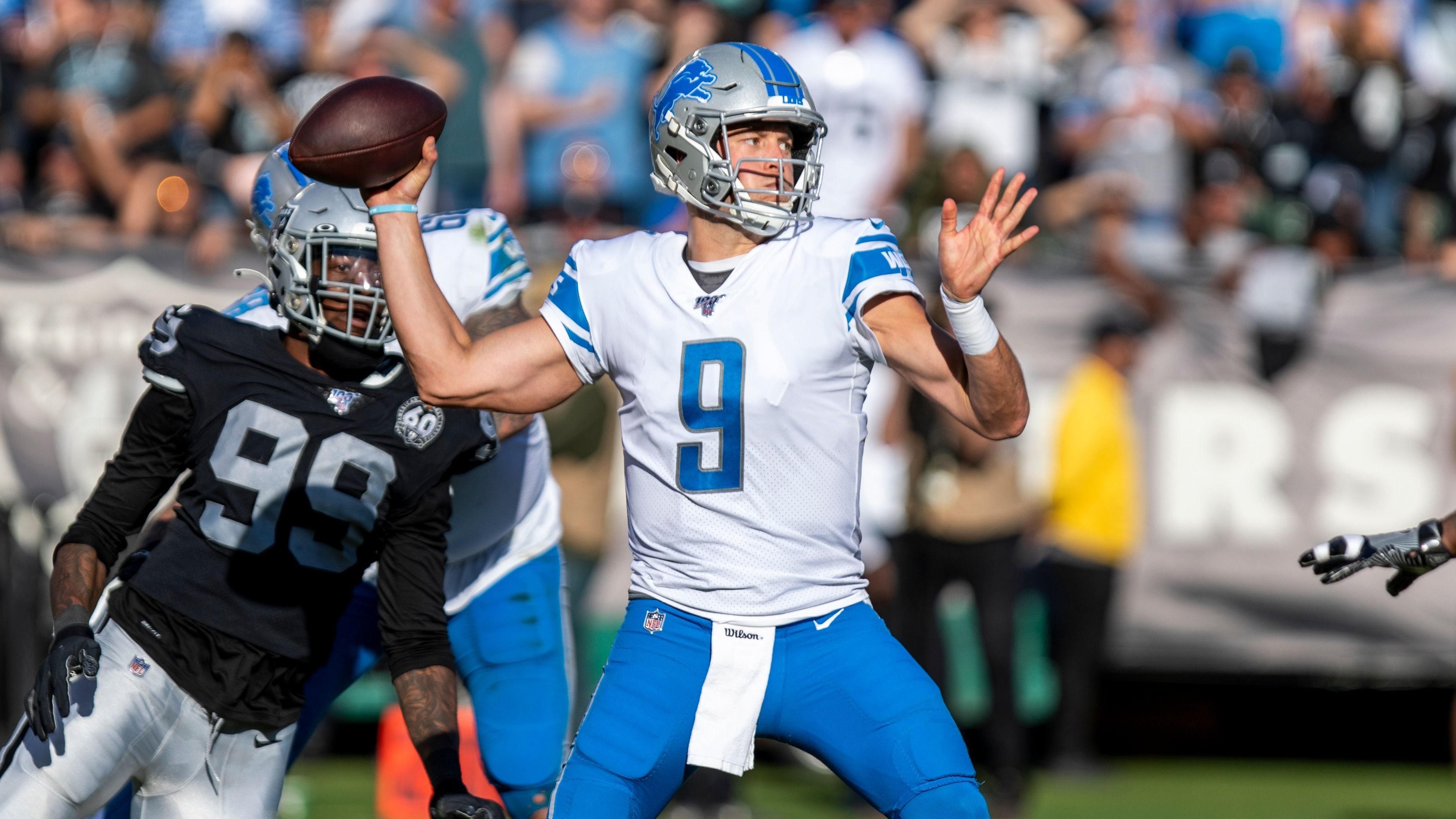 
                <strong>2019: Matthew Stafford (Detroit Lions)</strong><br>
                Cap Hit 2019: 30,7 Millionen DollarSaisonverlauf mit den Lions: Playoffs verpasst
              