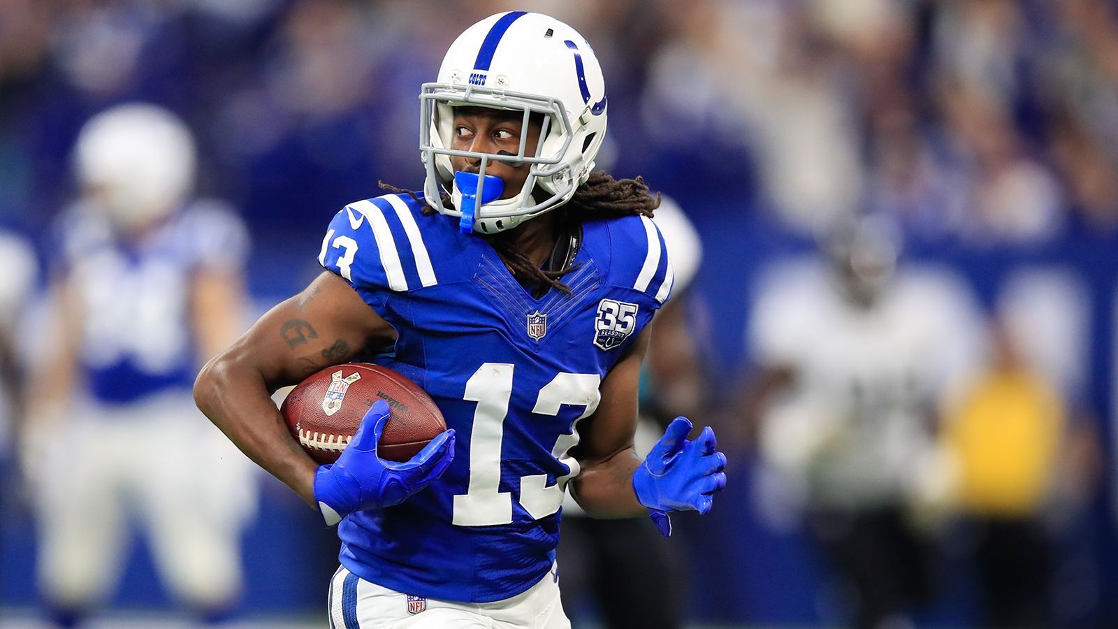 
                <strong>Platz 70: T.Y. Hilton</strong><br>
                Position: Wide ReceiverTeam: Indianapolis ColtsPlatzierung im Vorjahr: nicht dabei
              