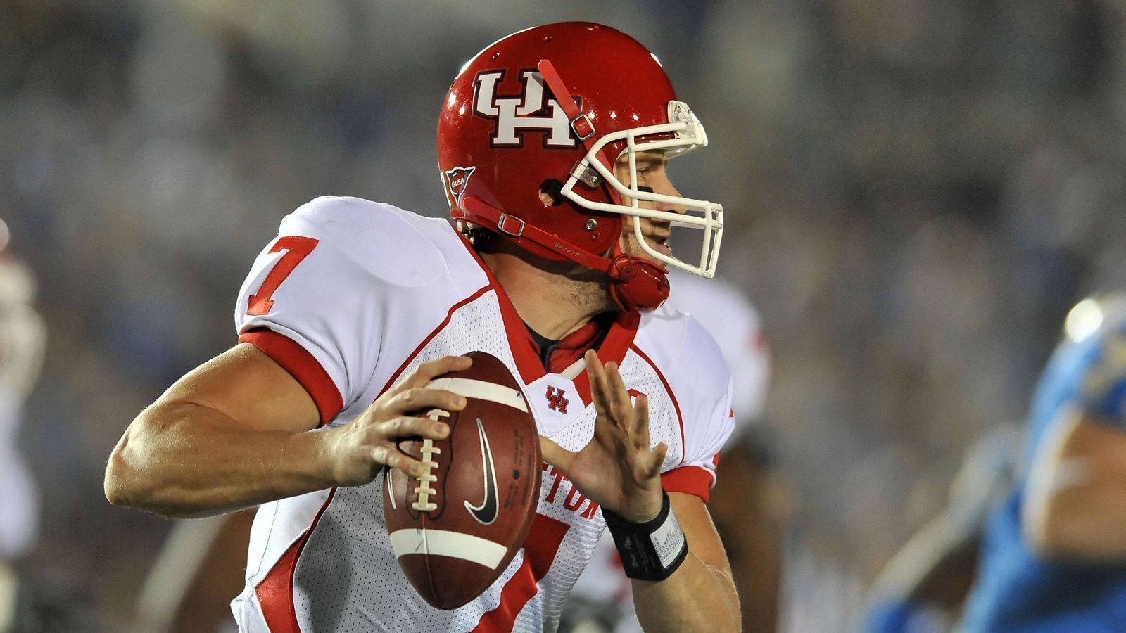 
                <strong>Die meisten Touchdown-Pässe in der College-Karriere</strong><br>
                Case Keenum (Houston Cougars)2007 - 2011: 155 Touchdown-Pässe
              