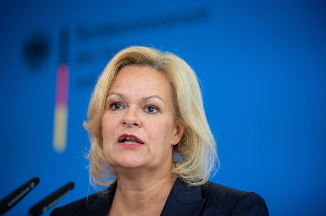 Bundesinnenministerin Nancy Faeser (SPD) warnt vor islamistischen Terroranschlägen in Deutschland.