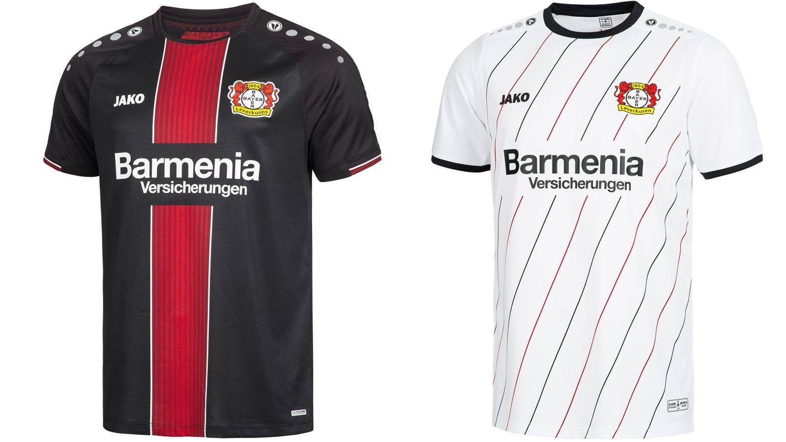 
                <strong>Bayer Leverkusen</strong><br>
                Bayer Leverkusen setzt im internationalen Geschäft auf eine Sonderedition - erinnernd an den großen Erfolg 1988, als Rüdiger Vollborn, Wolfgang Rolff und Co. den Uefa Cup gewannen. Das Heimtrikot hingegen ist wieder in schwarz und rot gehalten.
              