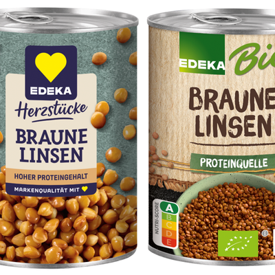 Zwei Edeka-Linsen müssen wegen möglicher kleiner Steine in den Dosen zurückgerufen werden.