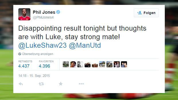 
                <strong>Phil Jones</strong><br>
                Phil Jones: Der Profi von ManUtd wünscht Shaw jetzt vor allem Stärke.
              