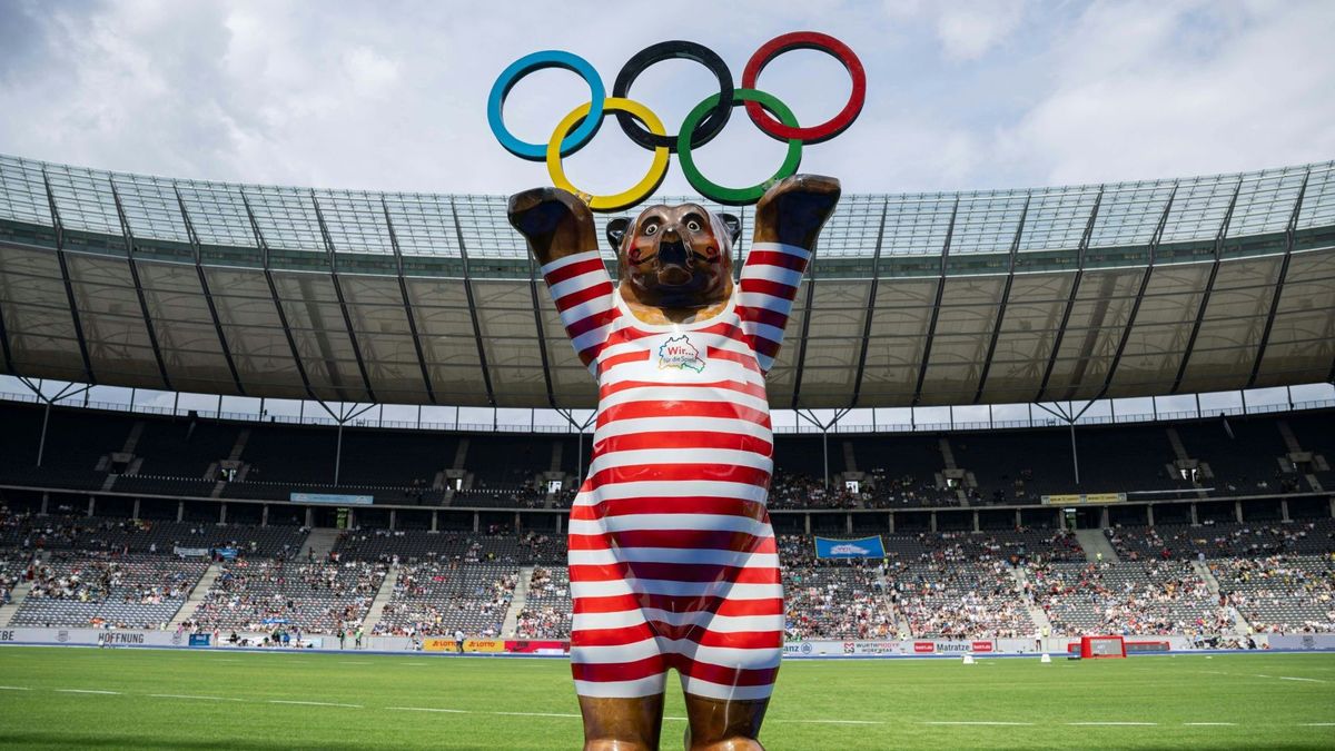 Olympische Ringe beim Berliner Stadionfest ISTAF