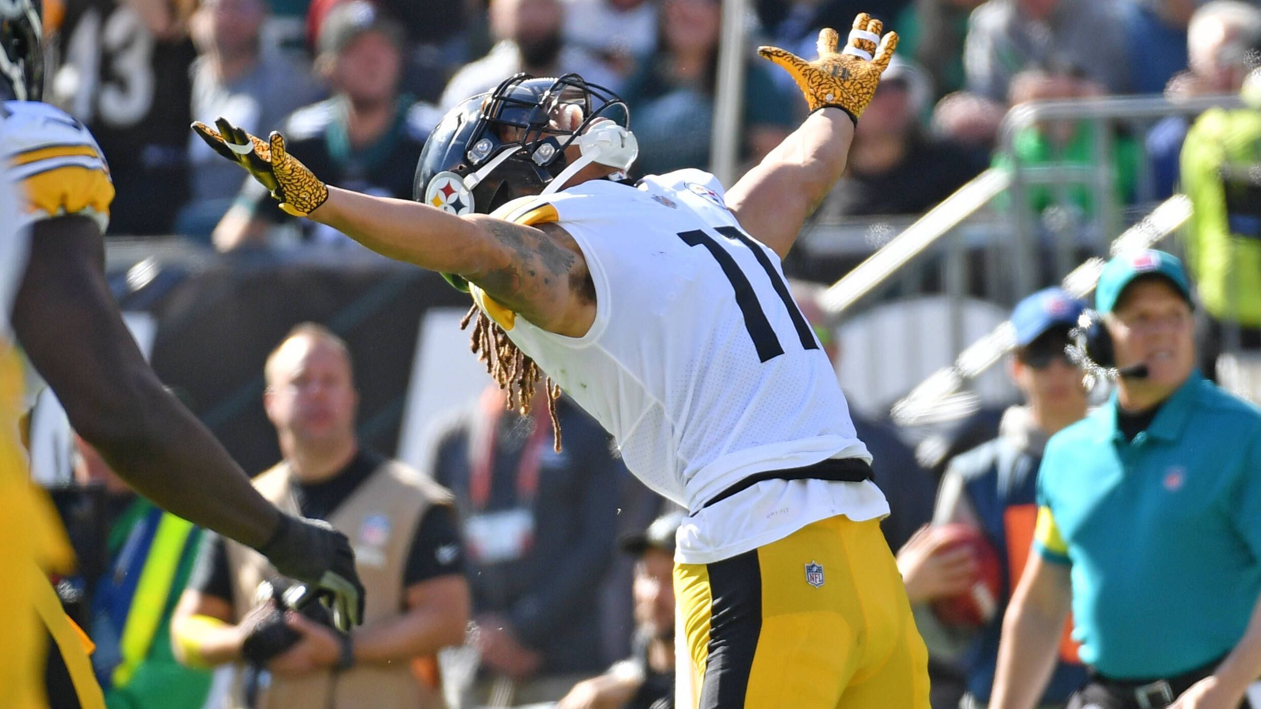<strong>Chase Claypool (Pittsburgh Steelers)</strong><br>Position: Wide Receiver<br>Jahr: 2022<br>Gegner: Philadelphia Eagles