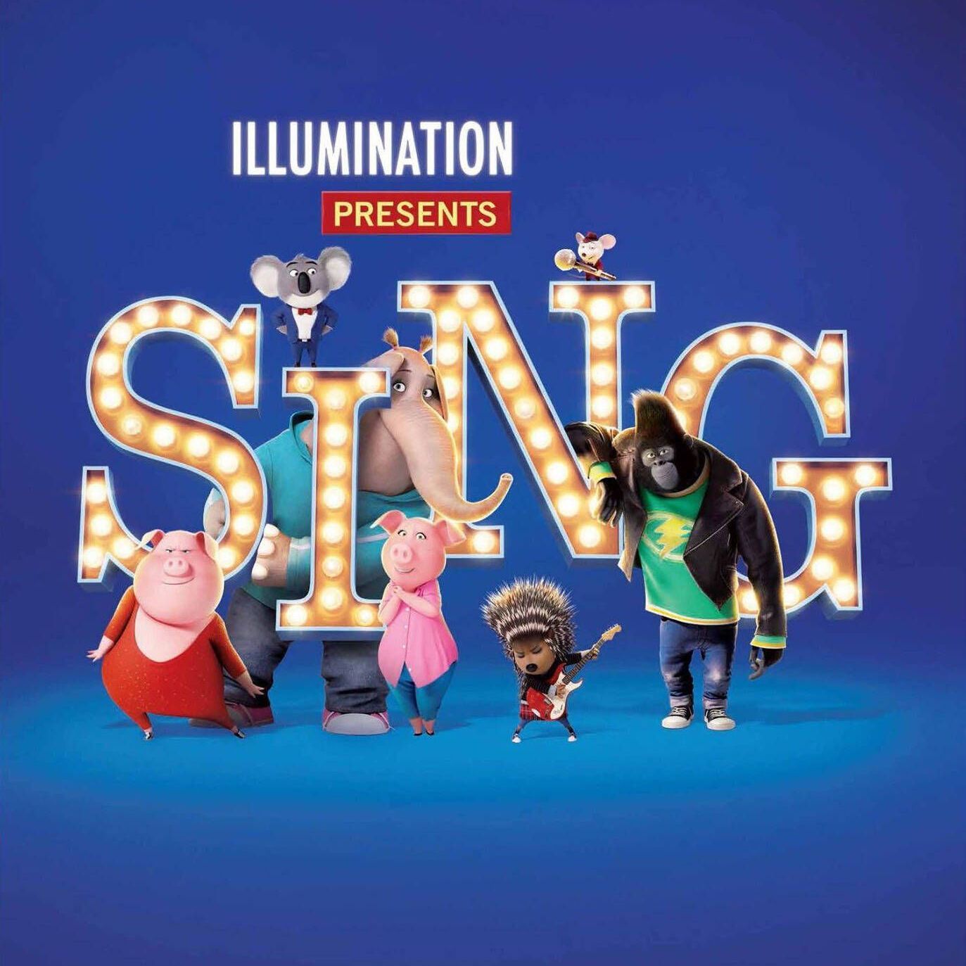 Das Cover der komischen Animationskomödie mit der Sänger-Bande aus dem Film "Sing".
