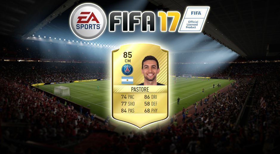 
                <strong>FIFA 17: Javier Pastore (Paris Saint-Germain)</strong><br>
                Javier Pastore (Paris Saint-Germain):Aktueller Wert  -> ran.de-Wert:  = -3 Differenz.
              