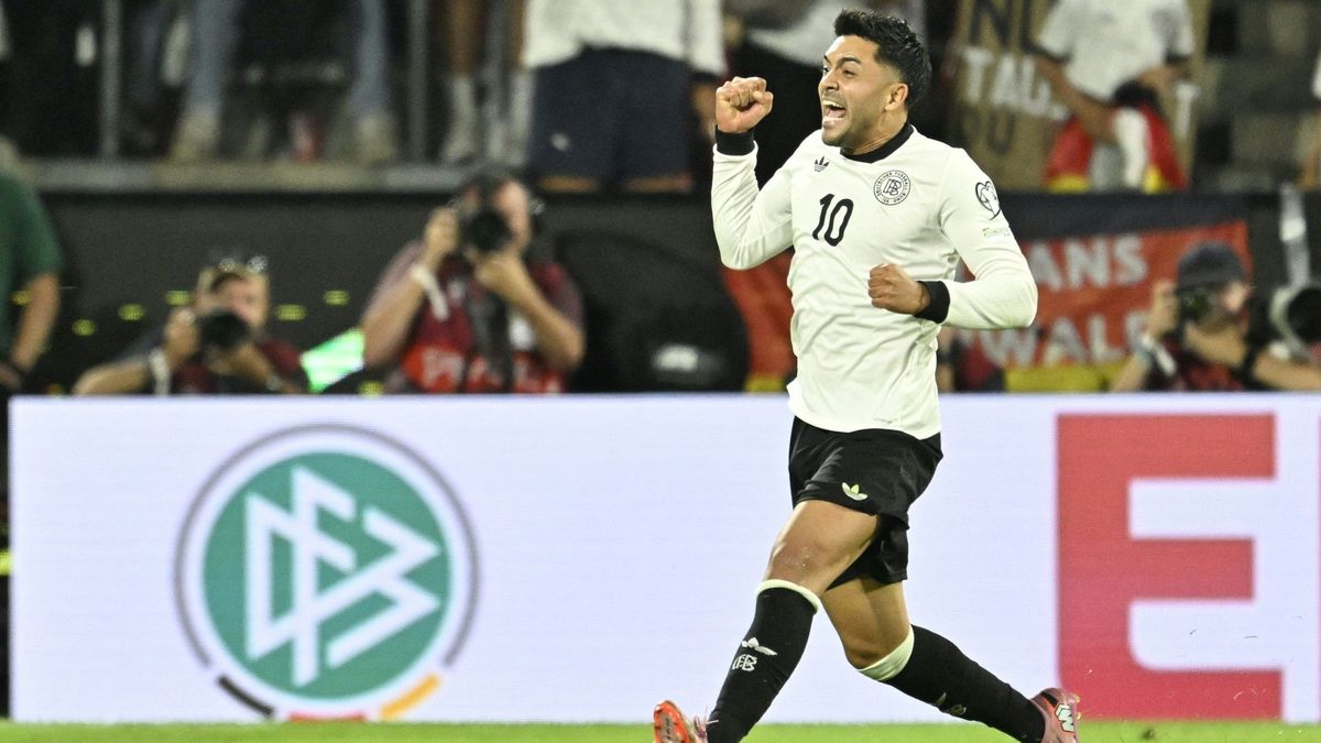 Bejubelt seinen Treffer: Nadiem Amiri