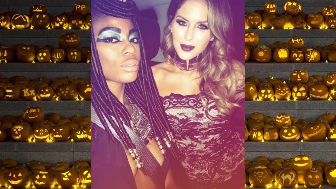 
                <strong>Brittney Palmer</strong><br>
                Octagon-Girl Brittney Palmer (r.) setzte auch an Halloween auf Eleganz.
              