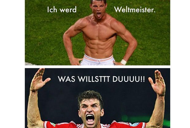 
                <strong>Deutschland - Portugal: So reagiert das Netz</strong><br>
                Ronaldo gegen Müller - der Sieg geht im ersten Duell ganz klar an den deutschen Nationalspieler.
              