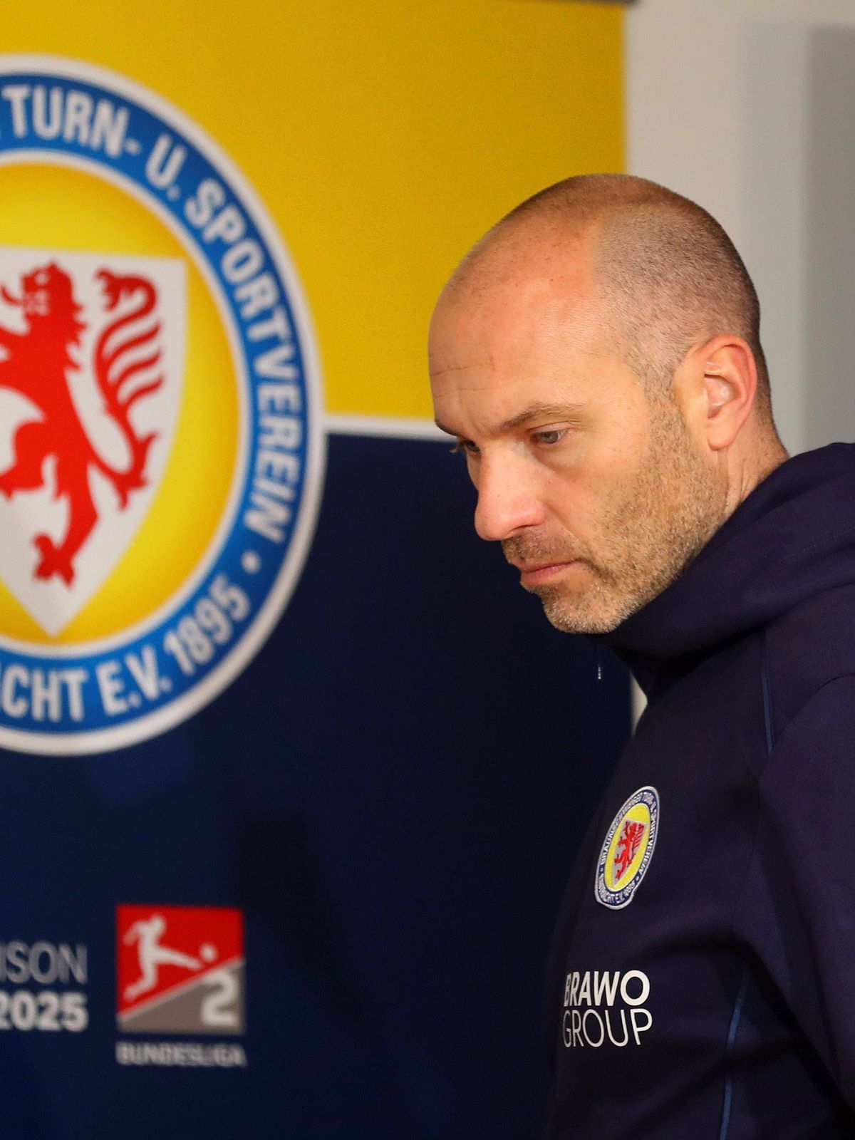 Braunschweig vs. Nürnberg, 2. BL Braunschweig, 18.05.2025, FUßBALL - Eintracht Braunschweig vs. 1. FC Nürnberg, 2. BL, Saison 2024 25. Cheftrainer Daniel Scherning (Eintracht Braunschweig) Braunsch...