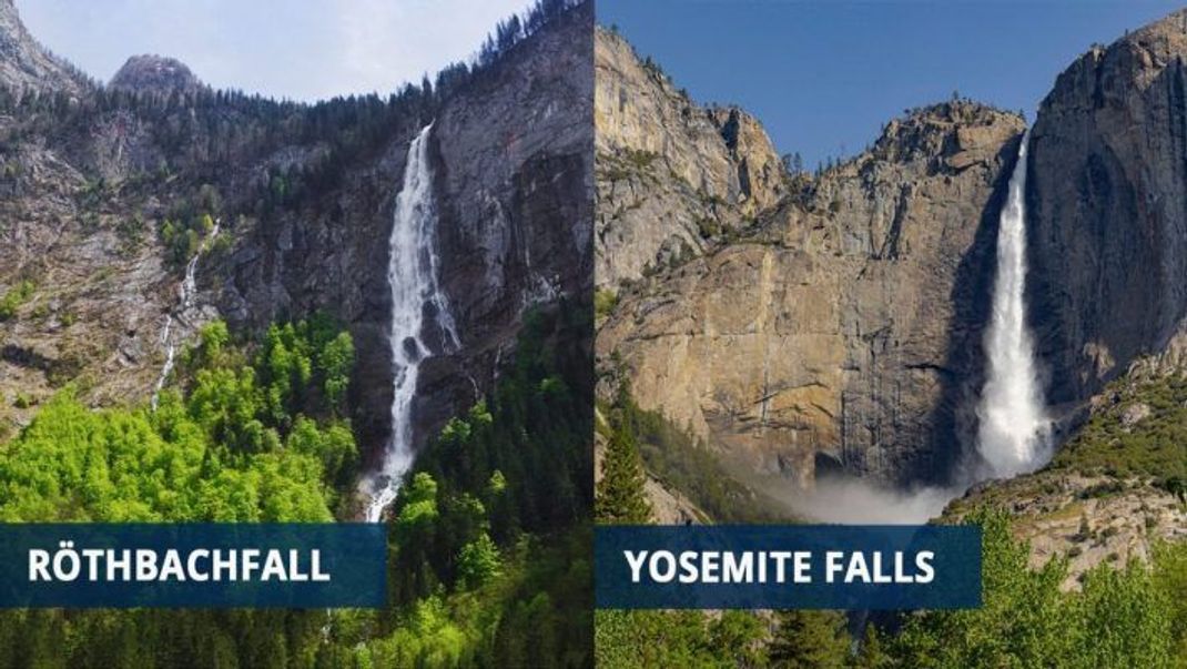 Röthbachfall und Yosemite Falls