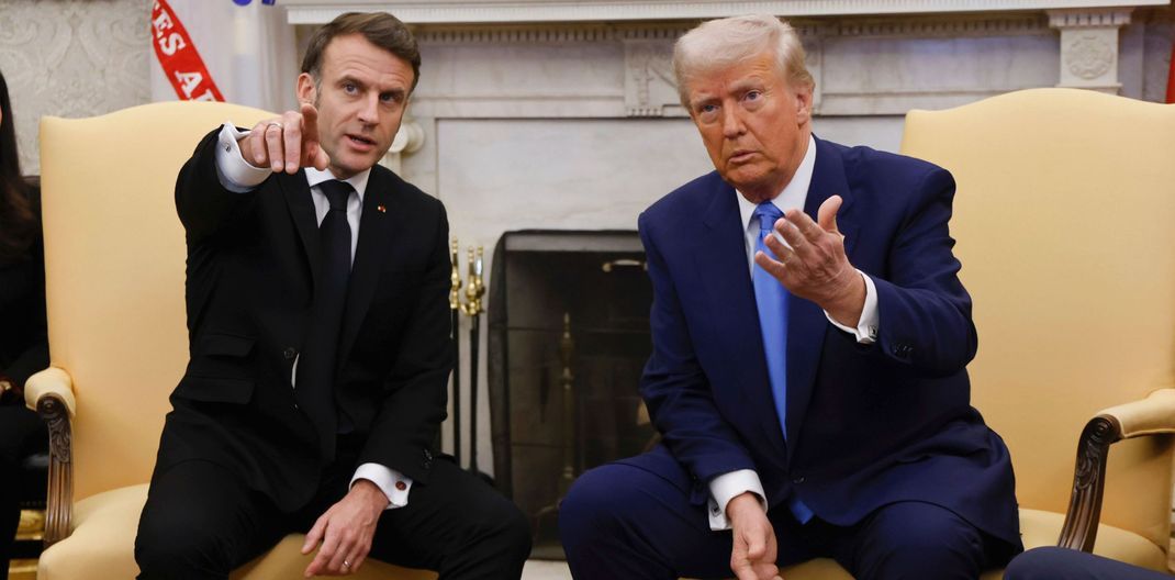 Donald Trump empfing Emmanuel Macron im Weißen Haus.