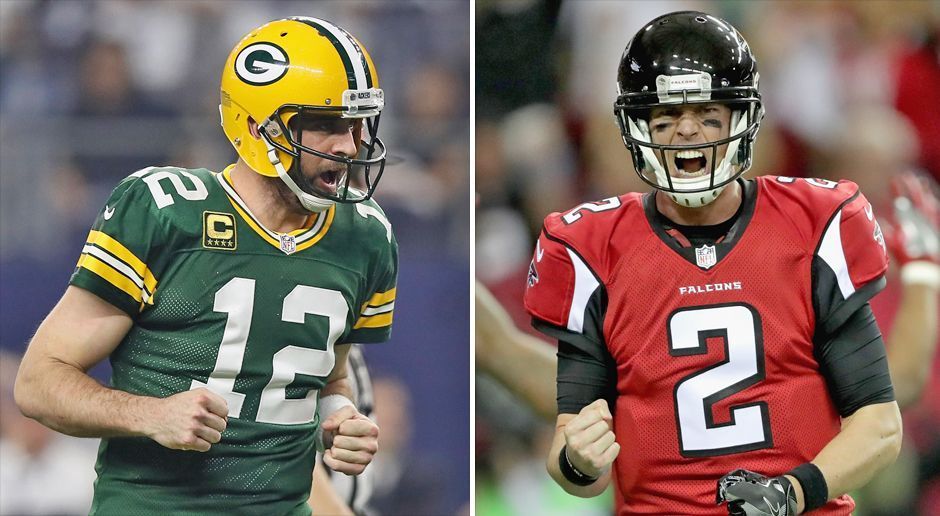 
                <strong>Ryan vs. Rodgers - Head to Head</strong><br>
                Aaron Rodgers führte seine Packers mit acht Siegen in Serie zum Gewinn der NFC North und zu Playoff-Erfolgen über die New York Giants und Dallas Cowboys. In der öffentlichen Wahrnehmung überstrahlt A-Rod seit Week 12 alle, NFL-Reporter Adam Schein verglich ihn zuletzt sogar mit NBA-Legende Michael Jordan. Was dabei fast ein wenig untergeht: Auch Falcons-Quarterback Matt Ryan spielt eine MVP-reife Saison. Wer ist der bessere von beiden? ran.de vergleicht die Werte der Spielmacher seit Week 12 (Quelle: ESPN). Ryan vs. Rodgers im Head to Head. 
              